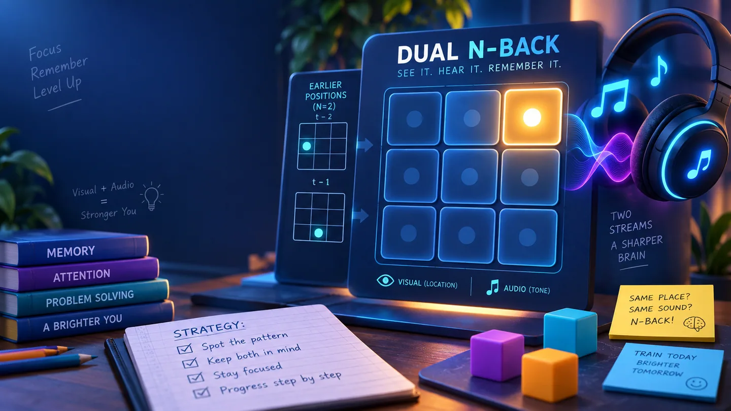 Dual N-Back 完整训练指南:位置与声音的工作记忆